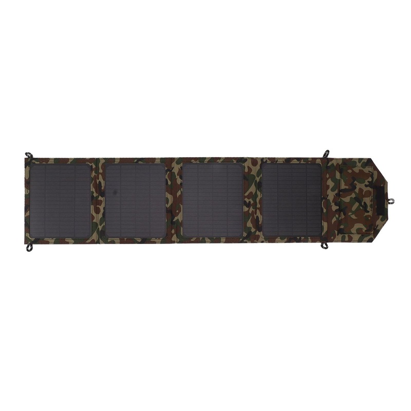 40W18V Solar Panel Folding Bag Dual USB12-5V Charger Single Crystal Camouflage Portable Outdoor Charging Energy Storage