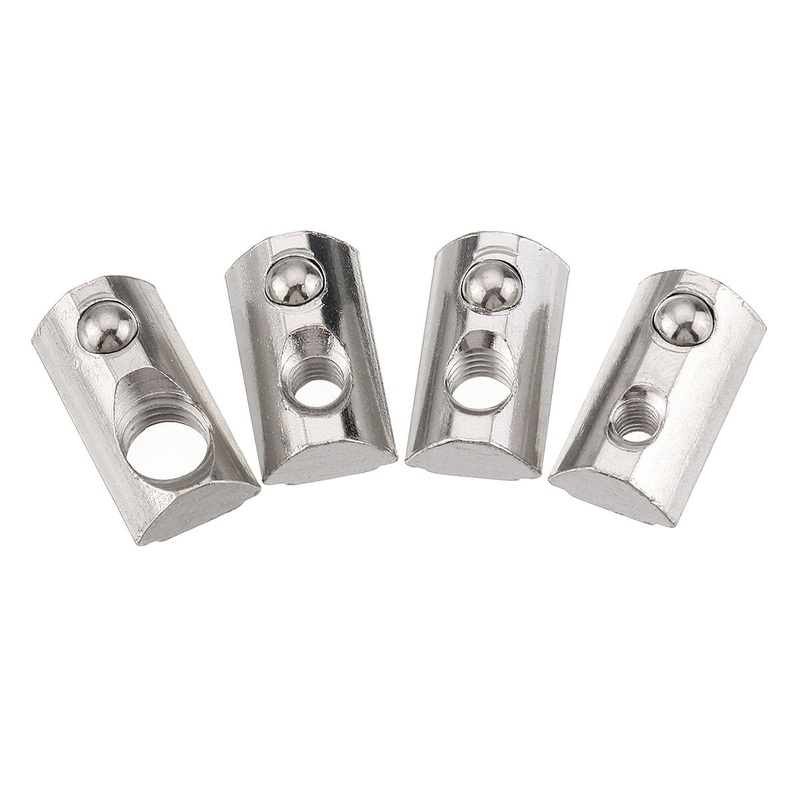 50pcs 30 Series Round Roll T Slot Elastic Nut Spring Nut for 30 Series Aluminum Profile