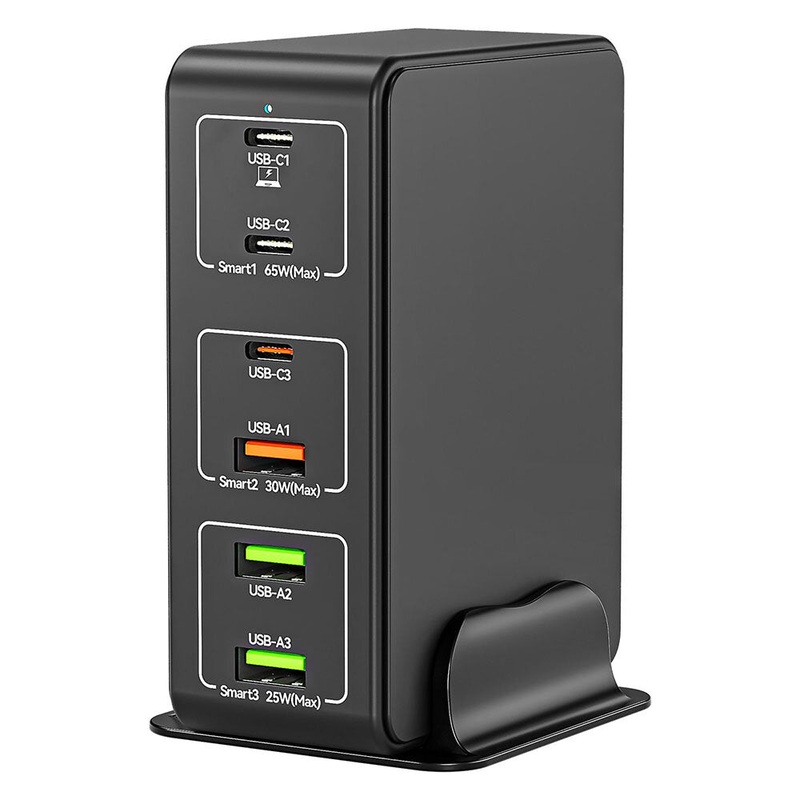 818H 120W 6-Port USB PD Charger 3C+3A Fast Charging Wall Charger Adapter EU Plug for iPhone 12 13 14 14Pro for Samsung Galaxy S23 for Oppo Reno9 for Xiaomi 13pro for Huawei Mate50