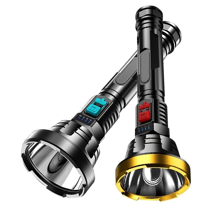 BIKIGHT High Power Rechargeable Led Flashlight Lighting Waterproof Tactical Torch For Outdoor Camping