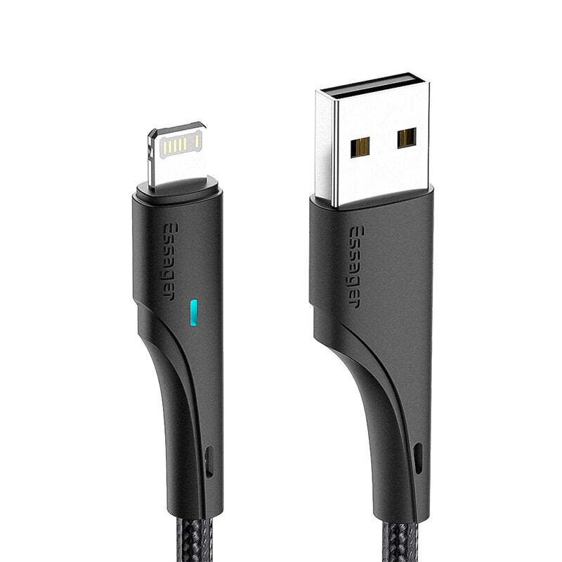Essager 2.4A USB-A for iP Cable Fast Charging Data Transmission Tinned Copper Core Line 2M Long for iPhone 12 13 14 14Pro 14Pro Max