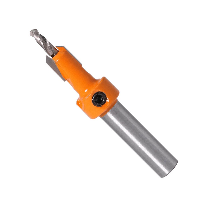 7PCS 8/10mm Shank HSS Woodworking Step Drill Countersink Router Bit Set Screw Extractor Remon Demolition for Wood Milling Cutter