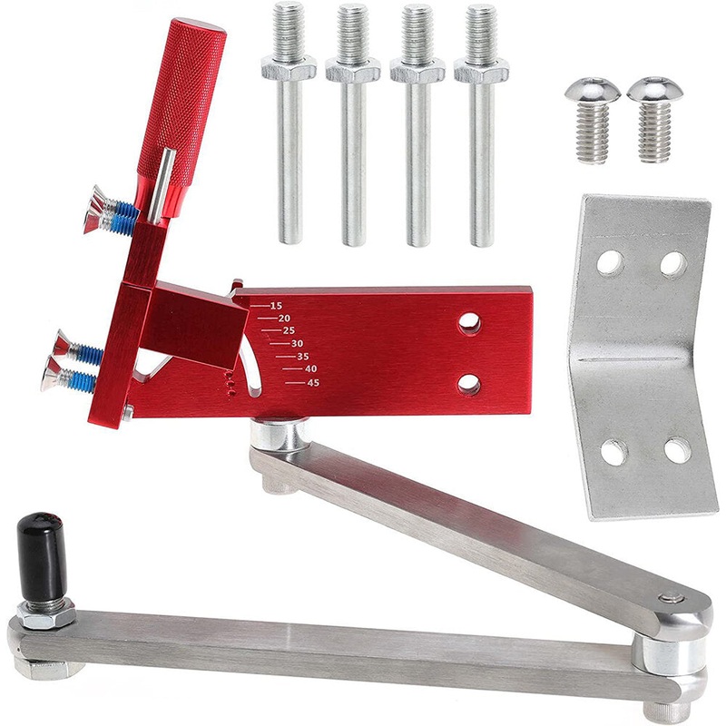 Lawn Mower Blades Sharpener 15-45 Adjustable for Straight and Standard Lawnmower Blades Aluminum alloy handle