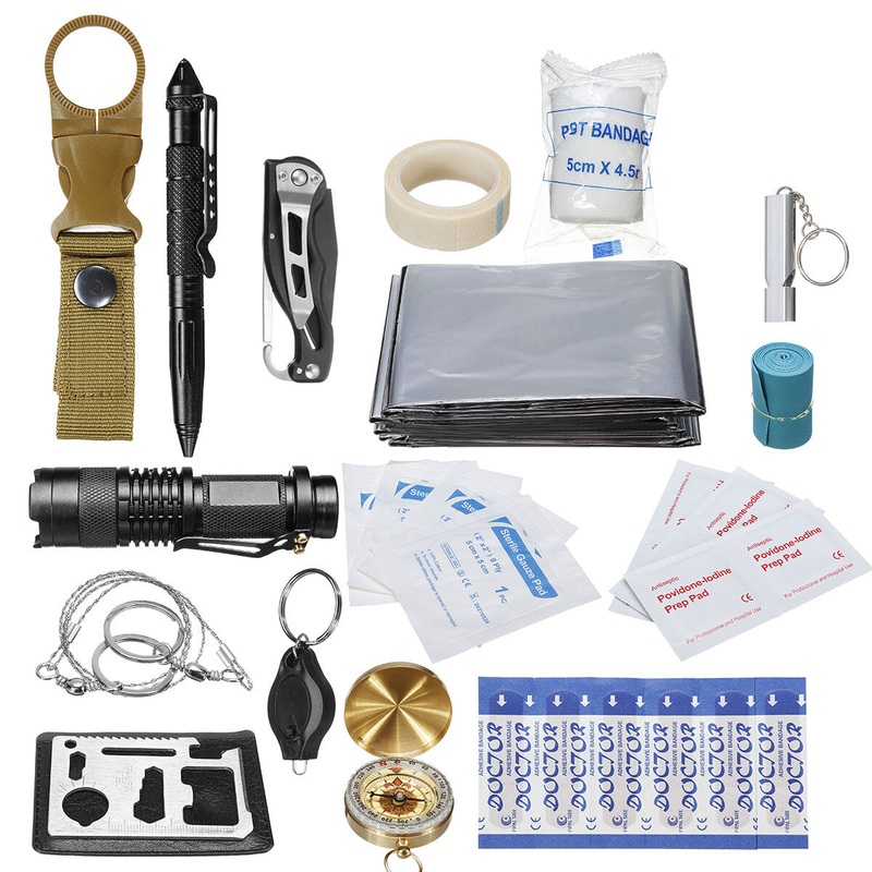 30 in 1 SOS Emergency Camping Survival First Aid Kit Outdoor Gear Tactical Tool Box