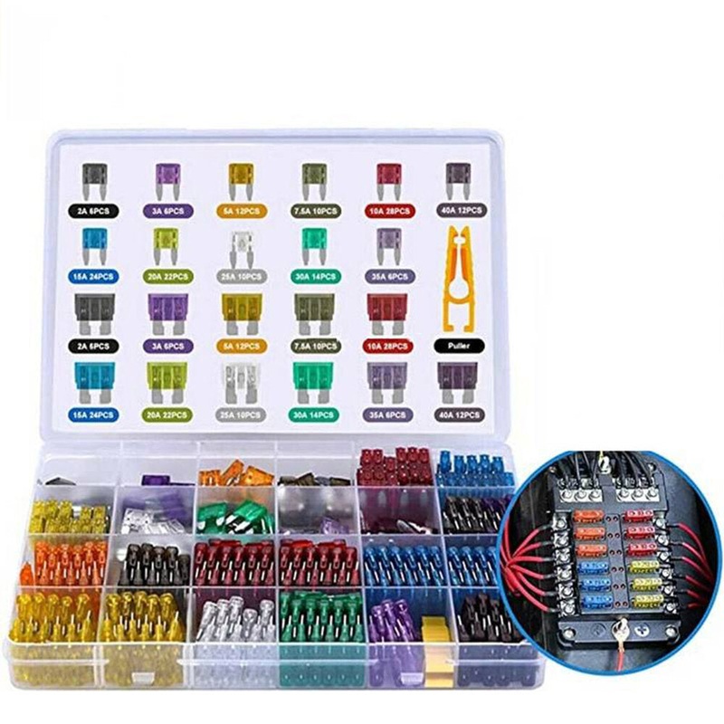 300pcs 5/7/10/15/20/25/30A Fuse Car Blade Fuse Assortment Assorted Kit Mini Small Size Blade Set Auto Truck Automotive Fuse