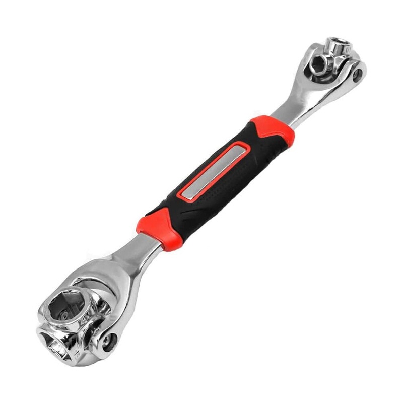 52-in-1 Multi-Functional Socket Wrench Set – 8-19mm Non-Slip Handle & Rotating Bone Design