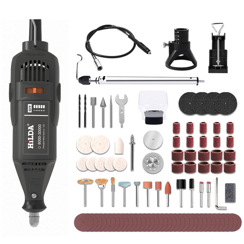 HILDA 220V Electric Drill Grinder Engraver Pen Grinder Mini Drill Electric Rotary Tool Grinding Machine Accessories