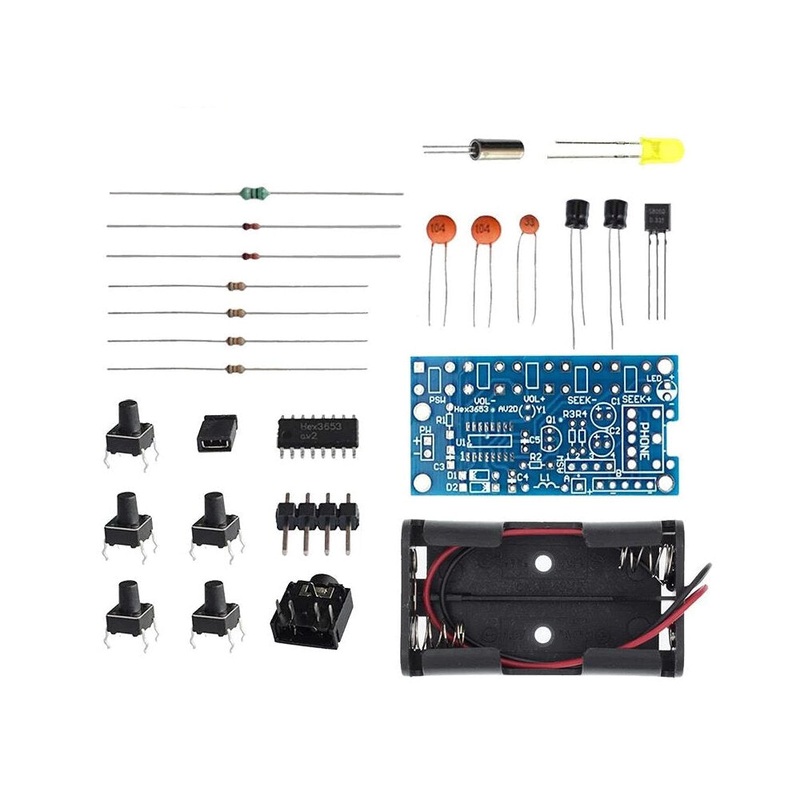 Wireless Stereo FM Radio Receiver Module PCB 76MHz-108MHz – DIY Electronic Kits DC 1.8V-3.6V
