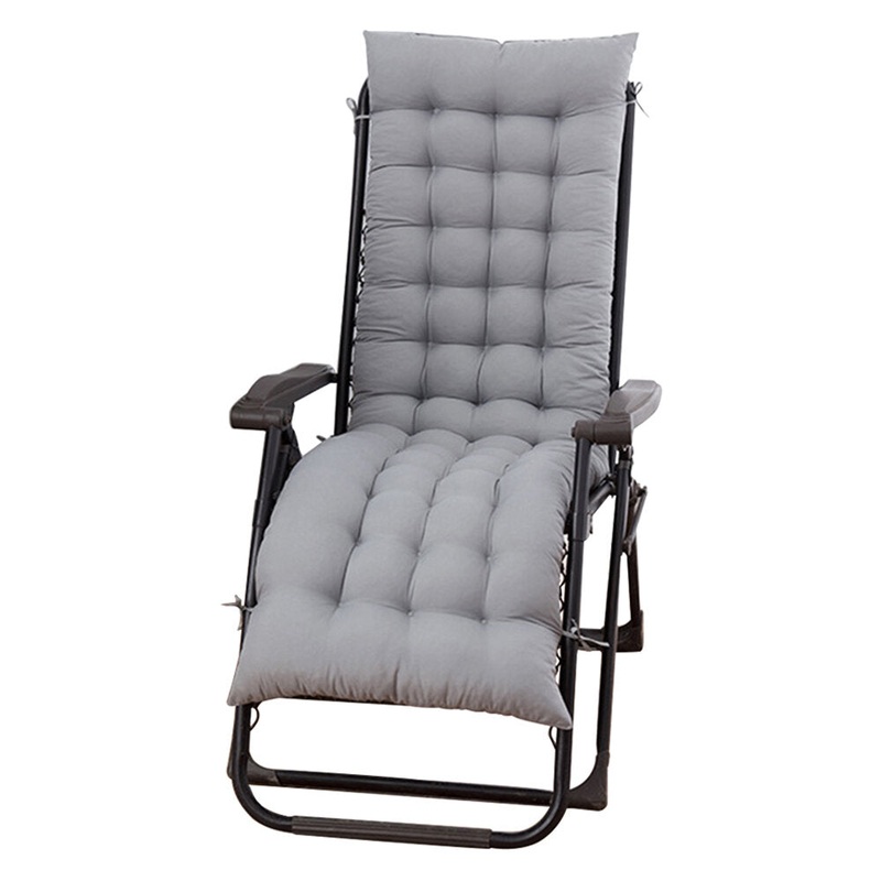 170CM Sun Lounger Chair Cushions Lounge Chaise Recliner Chair Cushion with Non-Slip Back Elastic Sleeve for Garden Outdoor/Indoor/Sofa/Tatami/Car Seat