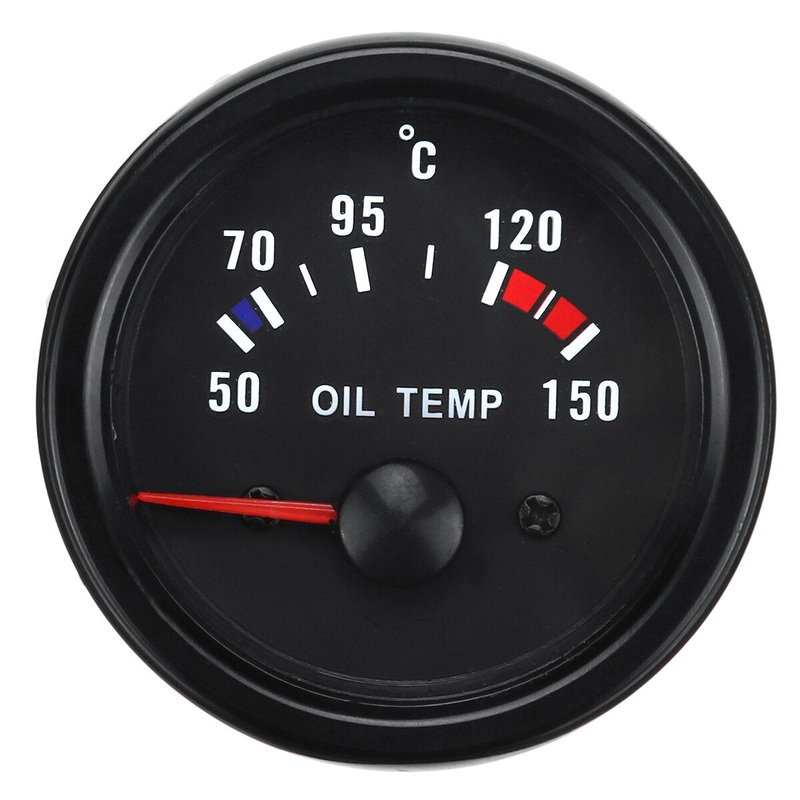 2” 52mm Oil Temperature Gauge Kits Digital LED Display Clear Len with Sensor