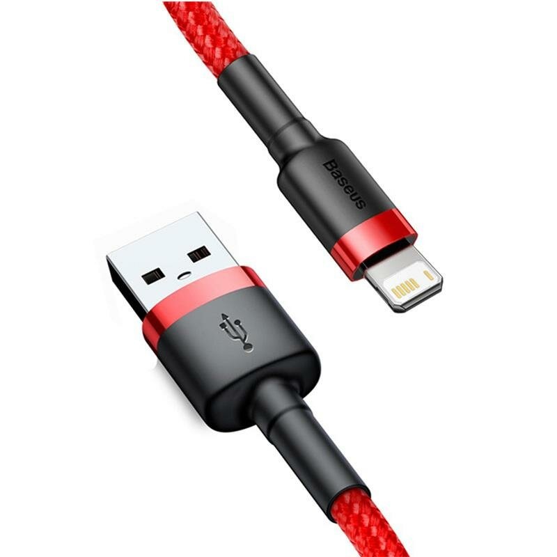 Baseus 2.4A USB-A to iP Cable Fast Charging Data Transmission Nylon Braided Core Line 0.5M/1M/2M/3M Long for iPhone 14 14Pro 14 Pro Max for iPad Pro