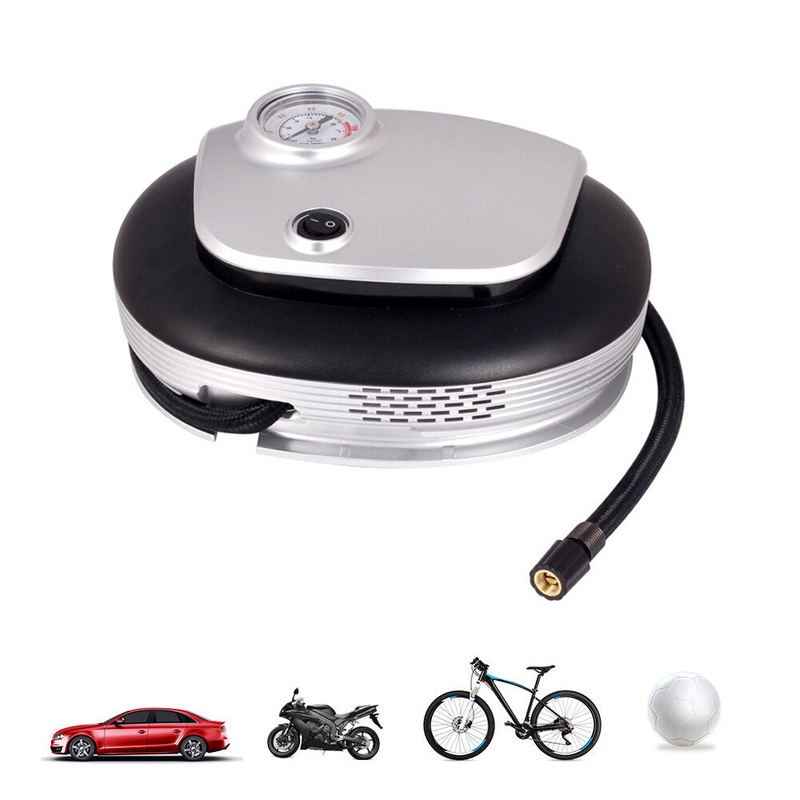 BIKIGHT Mini Electric Air Pump 12VDC 10A Multifunction Inflator Tire Pressure Deflator for Bicycle Motorcycle Ball
