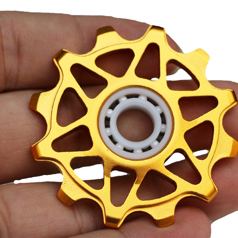 Cycling Bicycle Bike Rear Derailleur with Ceramic Guide Pulley and 12T Tooth Guide Wheel – Qikour