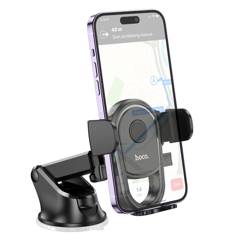 HOCO H5 360 Rotation Suction Cup Universal Phone Holder GPS Vehicle Mounts for iPhone 14 Pro Max 13 12 for Samsung for Xiaomi