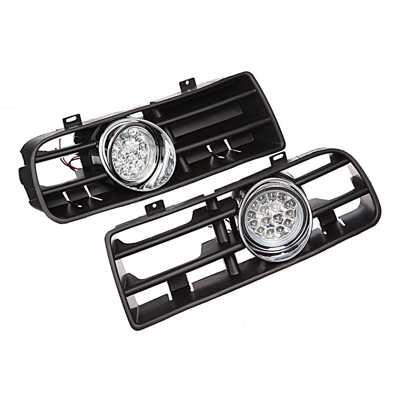 LED Fog Light For VW Golf 4 MK4 1997 1998 1999-2006 2pcs FogIight With Racing Grills Halogen Lamp Headlights