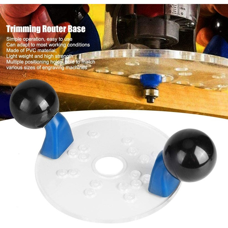 Router Trimmer Base Bracket Compact Router Sub-Base with Handles Router Attachment for Electric Router Trimmer
