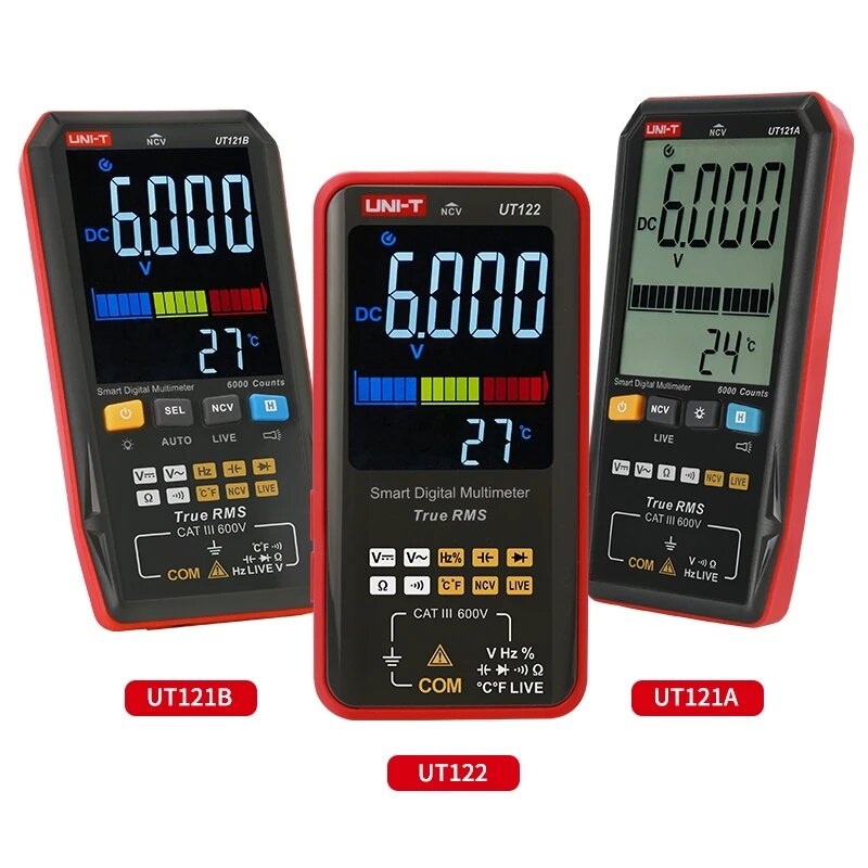 UNI-T UT121 UT122 Smart Professional Digital Multimeter Dual Display Mode NCV LIVE Tester True RMS Intelligent Multimeter