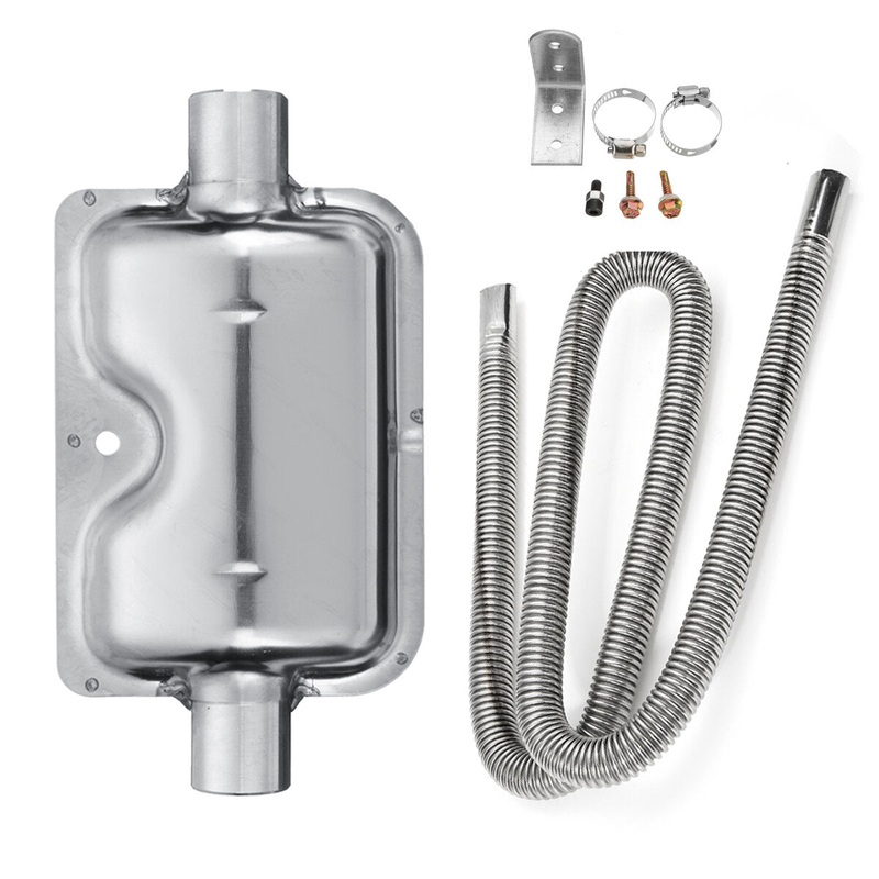 1.5m Exhaust Pipe and Silencer with Clamp and Bracket for Auto Parking Air Diesel Heater