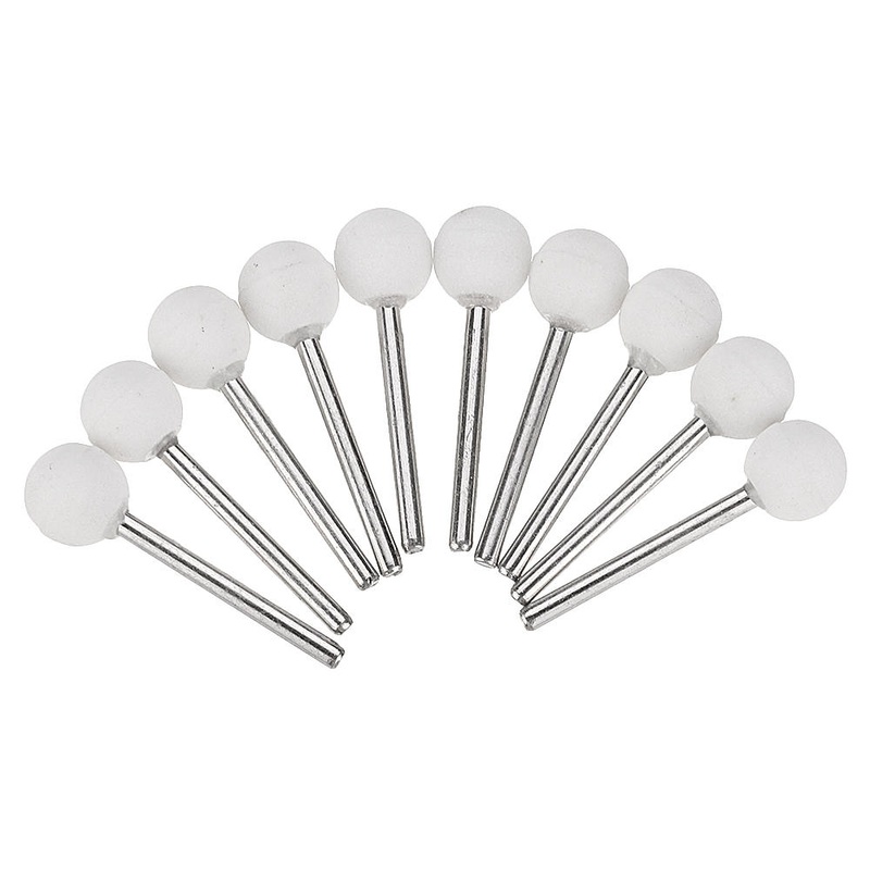10pcs 3×12/6×22/6x25mm Abrasive Mounted Grinding Stone Spherical Head Wheel Abrasive Tools for Rotary Tool