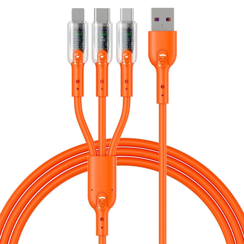 3A USB-A to Type-C/iP/Micro USB Cable Fast Charging Data Transmission Copper Core Line 1.2M Long for iPhone 12 13 14 14Pro for Huawei Mate50 for Xiaomi 13pro for Oppo Reno9