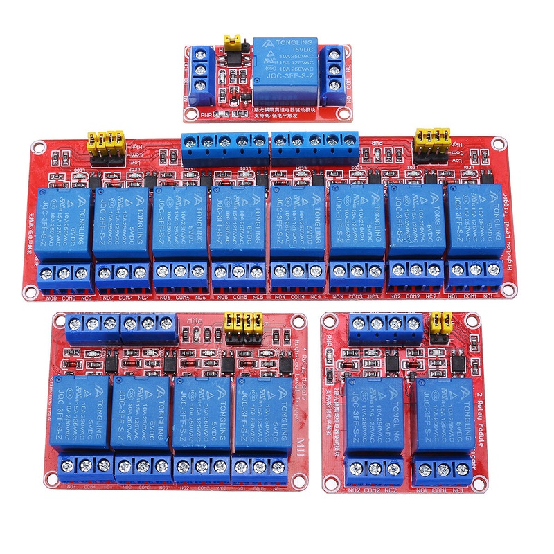 5V 1 / 2 / 4 / 8 Channel Relay High Low Level Optocoupler Module For  PI