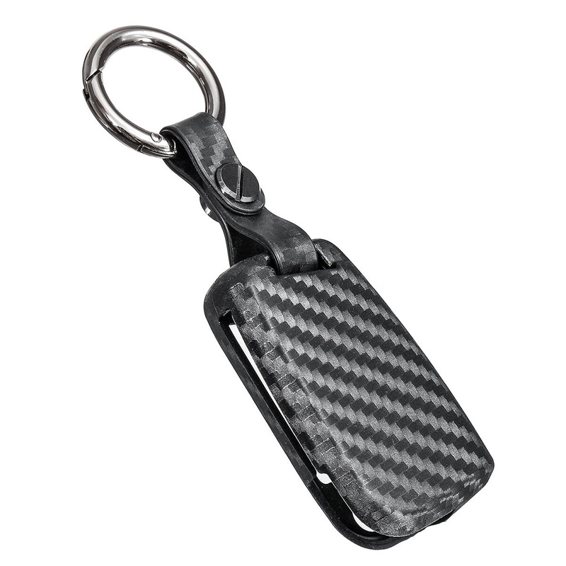 Carbon Fiber Color Silicone Remote Key Case Cover Fob For VW Tiguan Golf Skoda Octavia