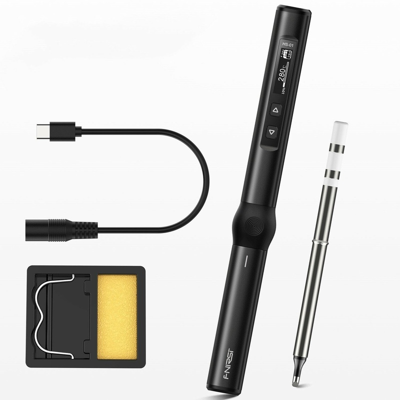 Fnirsi HS-01 Temperature Soldering Iron PD 65W DC 24V 80-420 Welding Solder Rework Station Portable Repair Tool