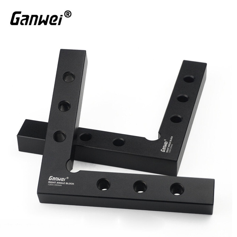 GANWEI 120x120mm Carpenter Square Ruler 90 Degree Right Angle Ruler Alluminum Alloy L Ruler Woodworking Measuring
