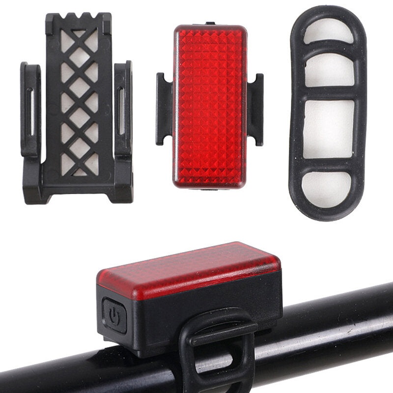 Mini Bicycle Taillight 3-Mode Flash Light USB Rechargeable Safety Warning Light for Bicycle