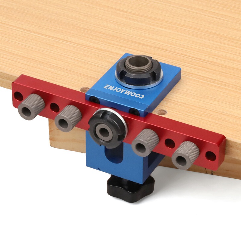 X150C 3-in-1 Self-centering Doweling Jig Kits Woodworking Hole Punch Locator Drill Guide Cabinet Hardware Jig