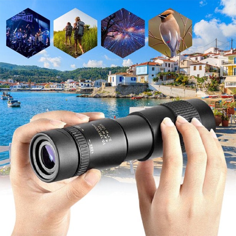 10-30×30 Portable Retractable Mini Monocular BAK4 Prism Dual Focus Lens Telescope For Bird Watching Hiking Camping Travel Monoculars