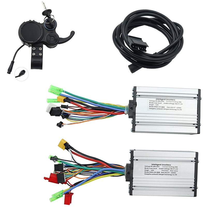 48-60V 28A 6 PIN Dual Drive Controller With Key LCD Display Instrument Suitable For Electric Scooters