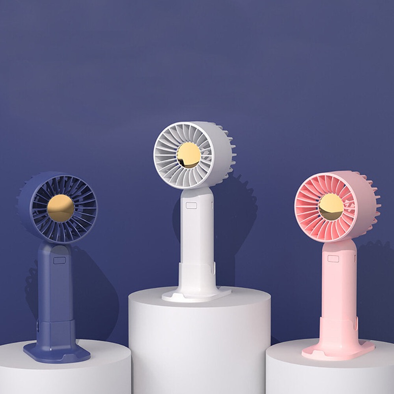 Mini USB Handheld Fan Portable Small Quiet Desktop Air Cooling Fans 3 Speed Adjustment Outdoor Turbo Blower Fans Wind Powerful