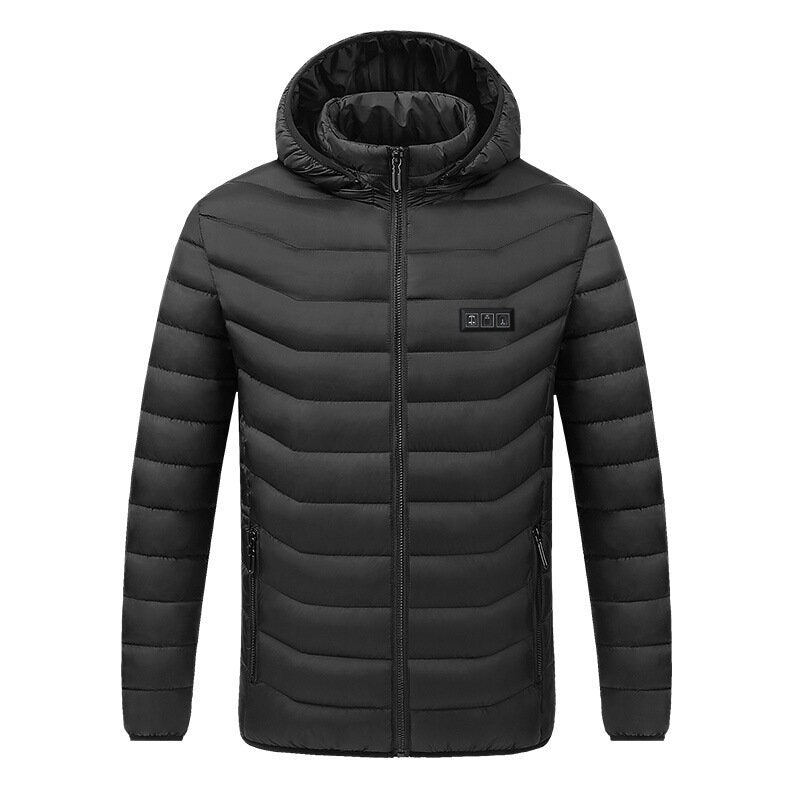 TENGOO Intelligent Heating Hooded Cotton Clothes Eleven Zones Heating Clothes Constant Temperature Warm USB Charging Winter Warm Cotton Clothes