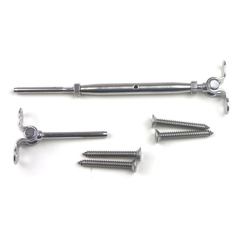 3/16 Stainless Steel Hand Swage Stud Turn Buckle Deck Toggle Tensioner for 3/16 Inch Cable Railing