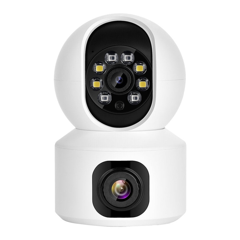 Hiseeu FH3C 2MP+2MP 1080P WiFi Baby Monitor PTZ 4MP Dual Lens  Dual Screen Camera Indoor AI Tracking Motion Detection Video Surveillance Cameras Security Smart Home Alexa