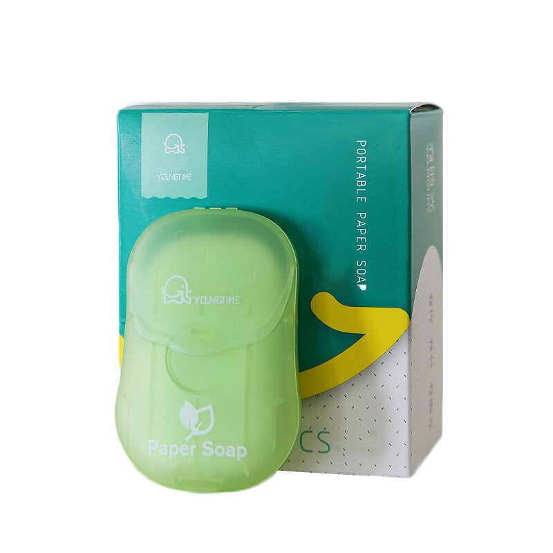 100Pcs Travel Disposable Soap Paper Outdoor Portable Hand Washing Slice Sheets Mini Soap Paper