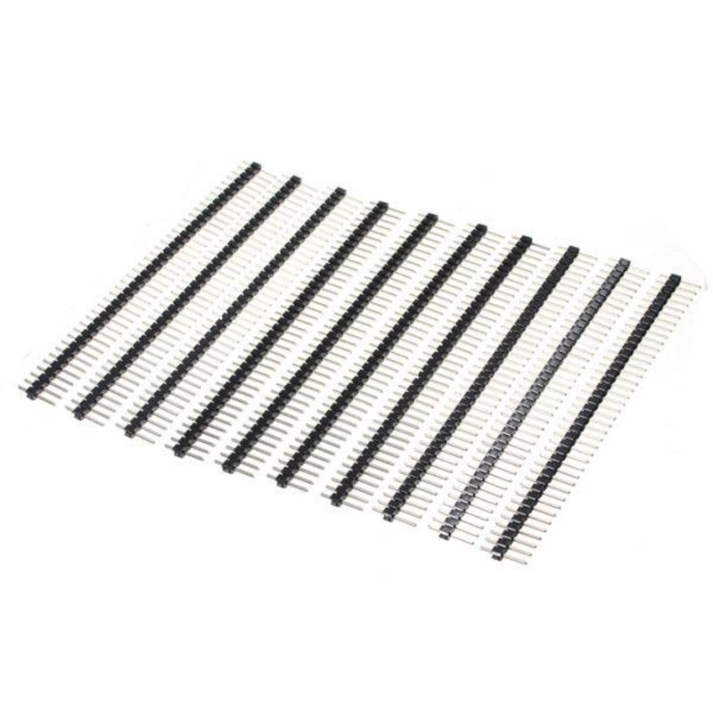 50 Pcs 40 Pin 2.54mm Single Row Male Pin Header Strip For  Prototype Shield DIY
