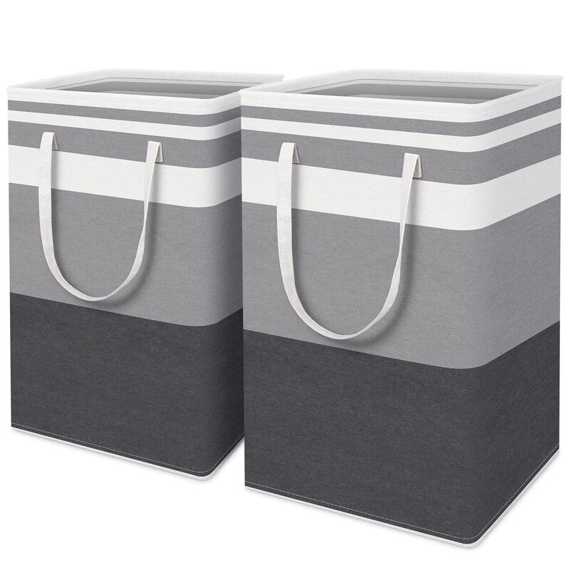 AGSIVO 75L Foldable Collapsible Large Laundry Basket Waterproof Freestanding Laundry Hamper with Extended Handles