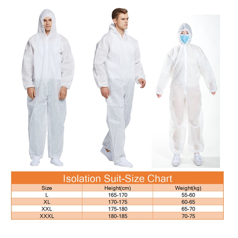 Disposable Non-woven Siamese Protective Suit Anti-fog Dust-proof Anti-spit Isolation clothing Cloth