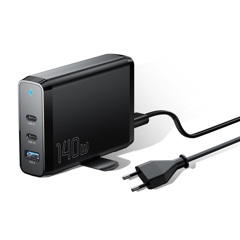[GaN Tech] Essager 140W 3-Port USB PD Charger 2USB-C+USB-A QC4.0 PD3.0 AFC FCP SCP PPS DCP BC1.2 Apple2.4A Fast Charging Desktop Charger Adapter EU Plug for iPhone 12 13 14 14 Pro for Samsung Galaxy S23 for Xiaomi 13pro for Oppo Reno9