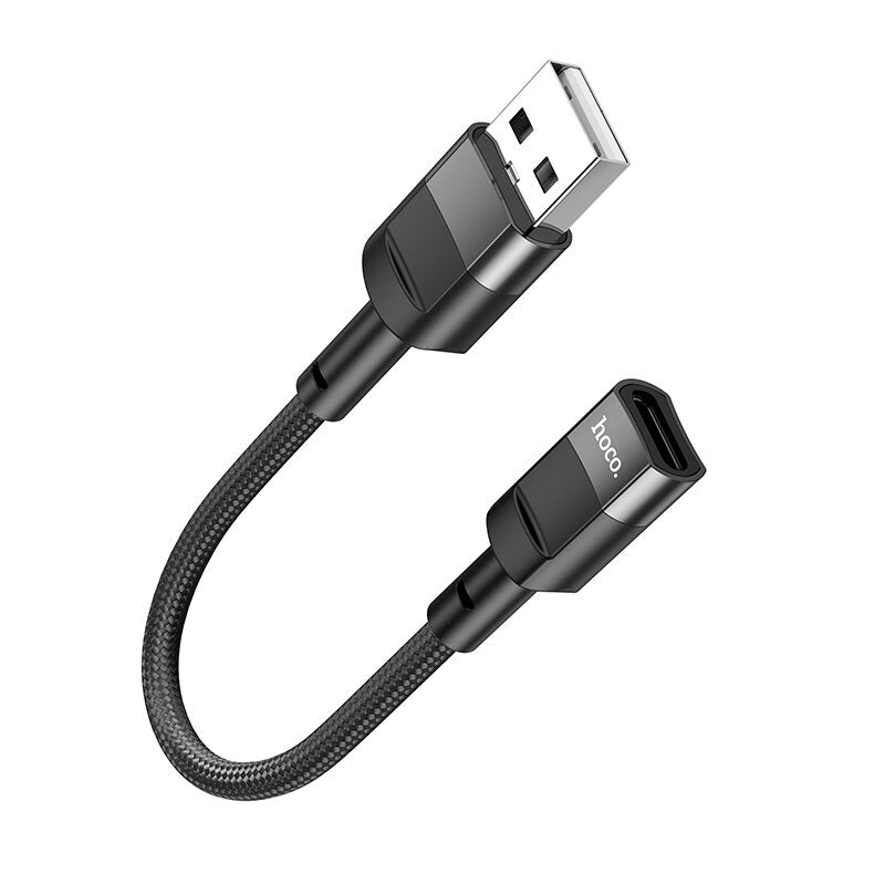 HOCO U107 2A USB Male to Type-C Female Charging Data Transfer Adapter Cable 10cm Long For MacBook Pro For Samsung Galaxy S21 5G For XIAOMI 12