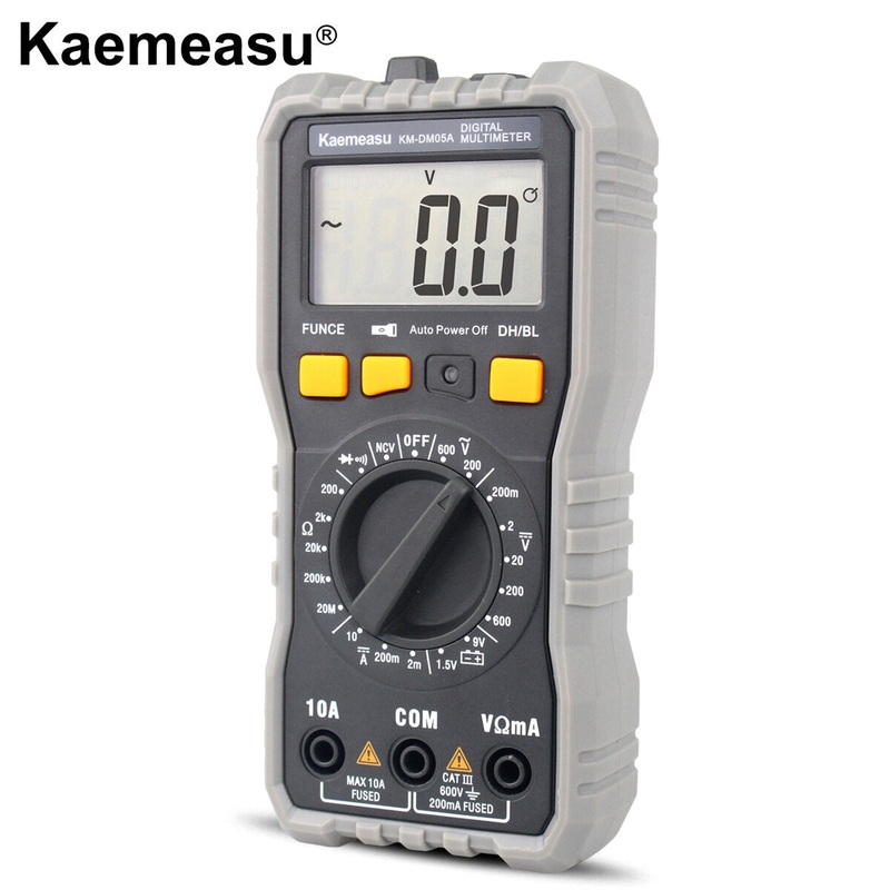 Kaemeasu KM-DM05A Multimeter Pro Compact Digital Multimeter with LCD Display Accurate DC/AC Voltage DC Current Resistance Measurement Portable Electrical Tool for Fieldwork with Overload Protection User-friendly for Home Use and Professionals