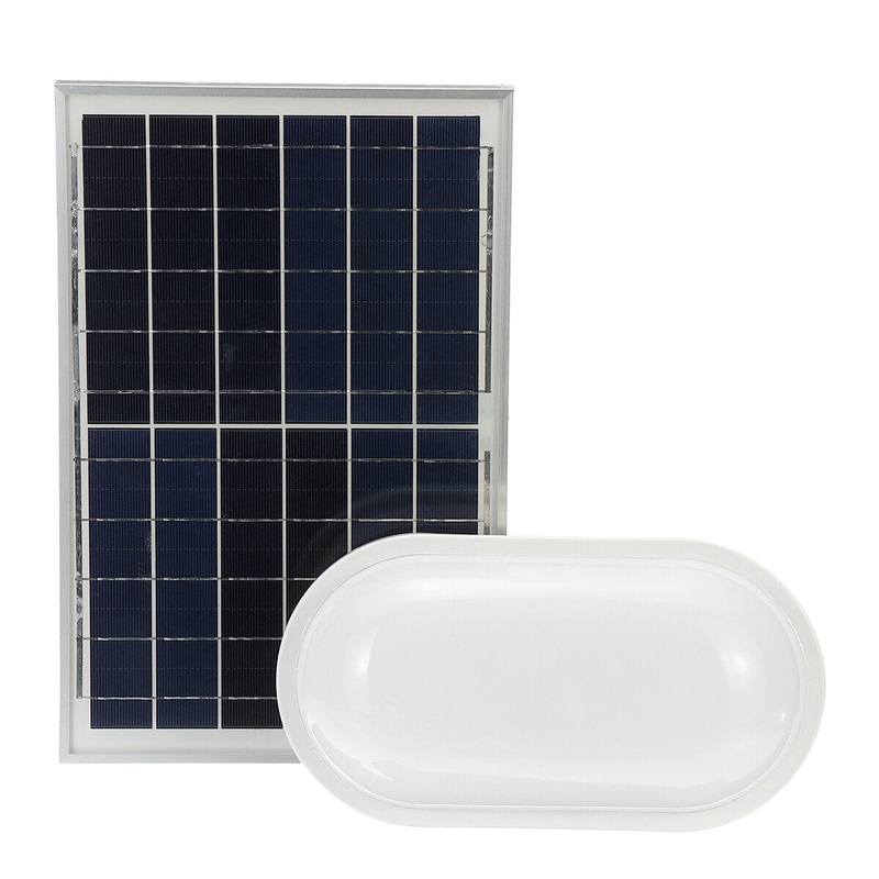 15W/25W Solar LED Ceiling Lamp Soft Light Effect Oval Bulb Waterproof Garage 2