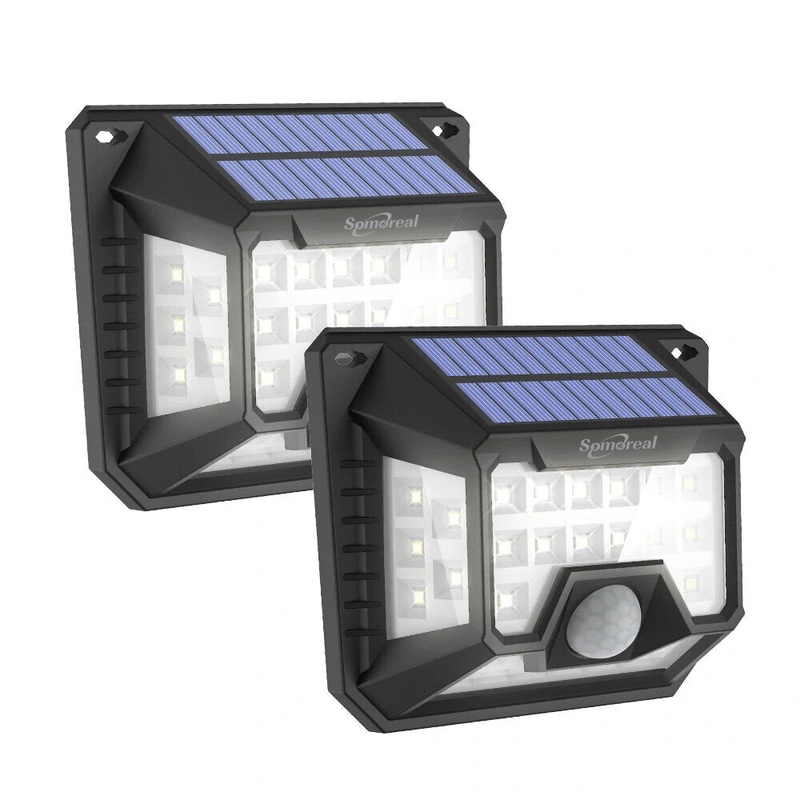 2Pcs Somoreal SM-OLT3 Outdoor Solar Lights 32 LED 120PIR Sensor Wide Angle Waterproof Wall Light for Garden Path Yard Security Lamp