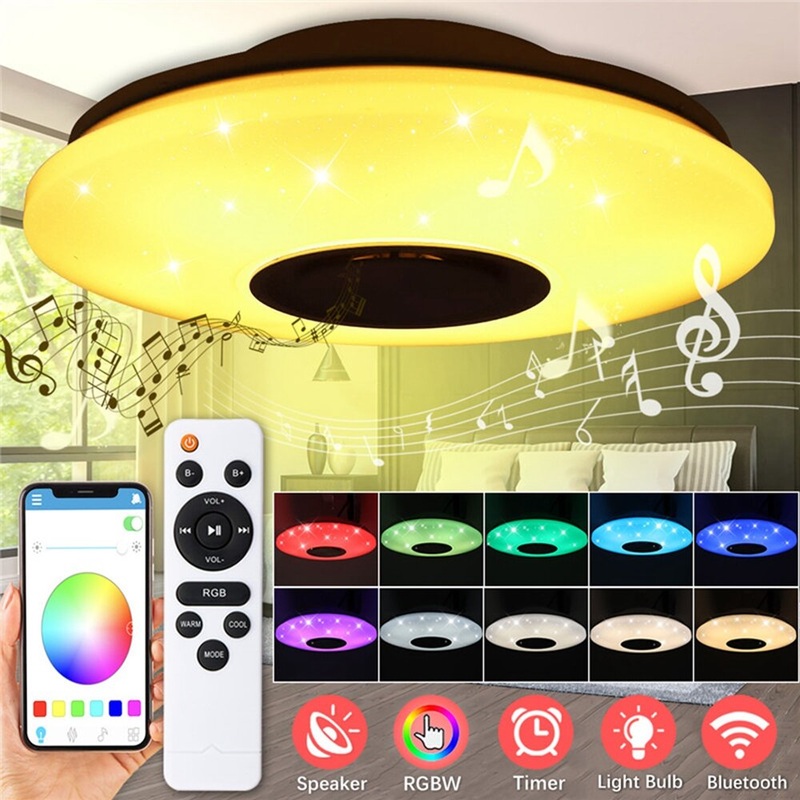 60W AC220V 102LED Starry Lampshade LED Intelligent Ceiling Lamp Bluetooth Music Smart Ceiling Light APP+Remote Control