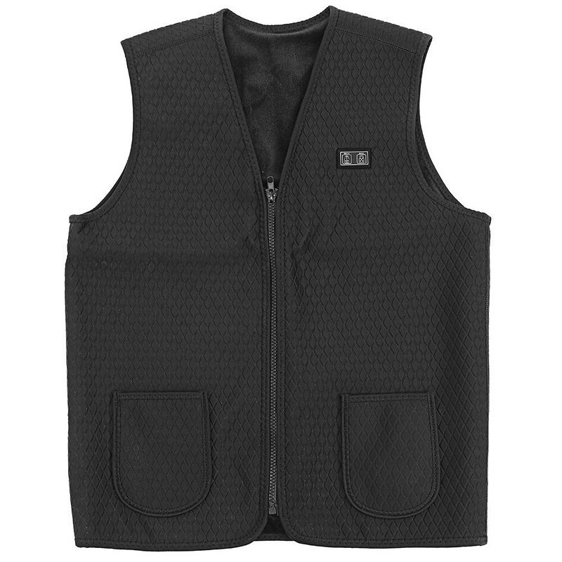 7 Heating Pads Unisex USB Heating Vest Electric Heated Winter Warm Jacket Coat Skiing Outdoor