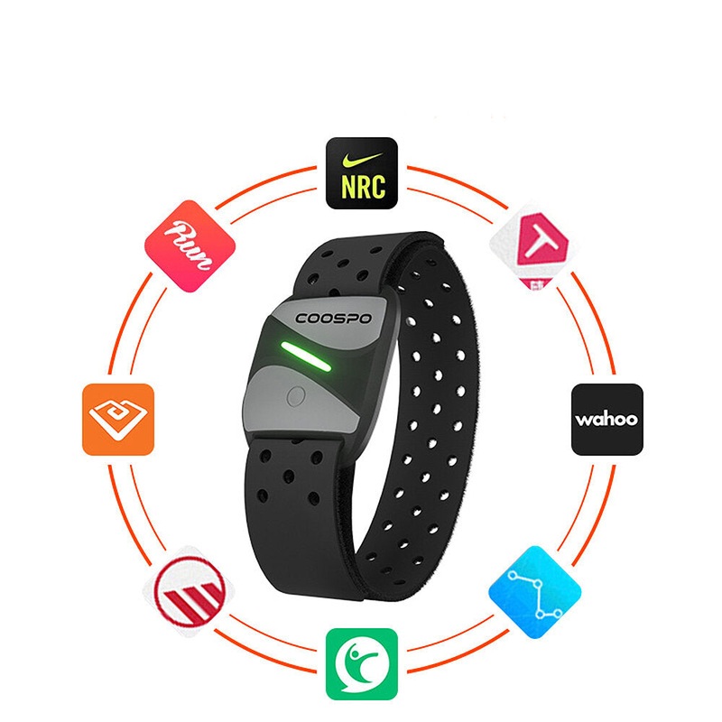 COOSPO HW807 HRV Heart Rate Bike Compter bluetooth 5.0 ANT+ IP67 Waterproof Fitness Sensor Smart Cycling Monitor for Peloton Polar Wahoo Strava Zwift DDP Yoga