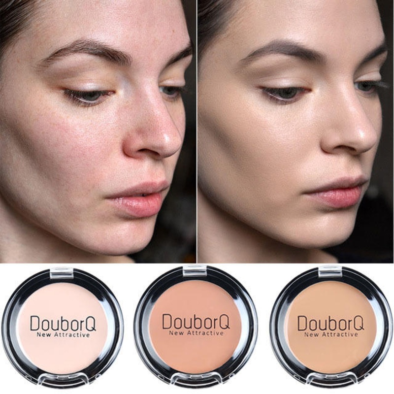 DouborQ brand Concealer 3 Colors Fashion Natural Concealer Fade Wrinkles Dark Eye Circles Natural Long-lasting Face Makeup TSLM1