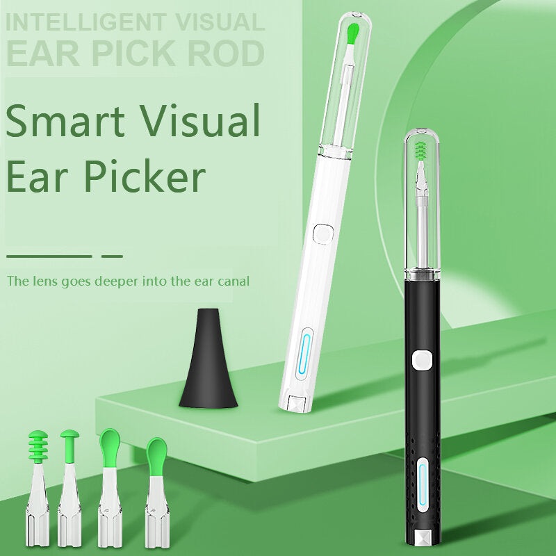 GEHU Visual Ear Spoon Endoscope Otoscope Digging Smart Wifi HD Ear Picking Otoscope Visual Ear Scoop Works With Adult Child Elder Pet